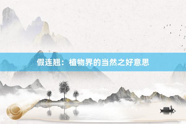 假连翘：植物界的当然之好意思